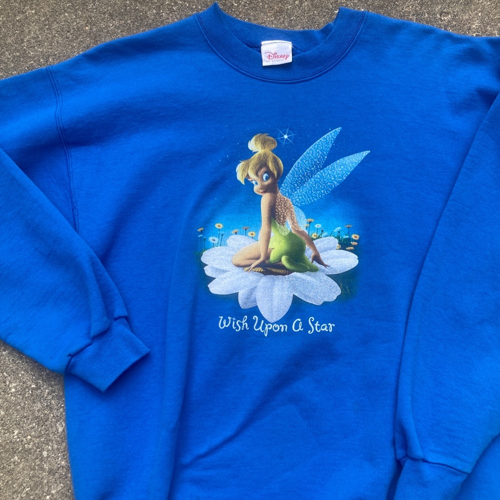 Vintage 90s Tinker Bell Disney Crewneck Sweater - Picture 3 of 6